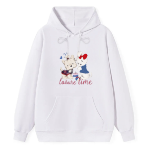 "Leisure Time" Bear Couple Hoodie