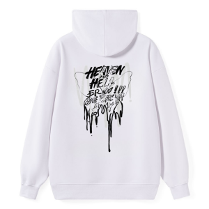 "Heaven Hell" Dripping Text Hoodie
