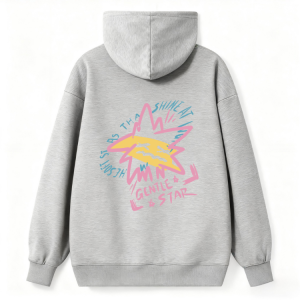 Gentle Star Doodle Art Back Hoodie