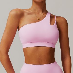 Baby Pink Cutout Sports Bra